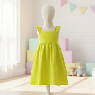 Mușelină NEON YELLOW ORGANIC