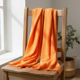 Mușelină NEON ORANGE ORGANIC