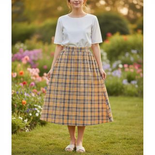 Mușelină Double sided CHECKS multicolour brown