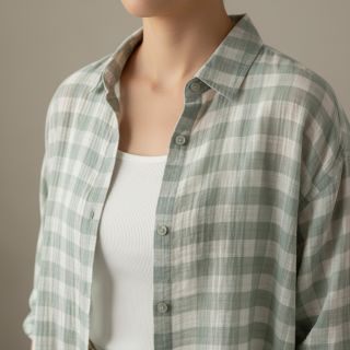 Mușelină Double sided CHECKS MINI nile