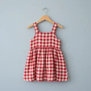 Mușelină Double sided CHECKS MINI red
