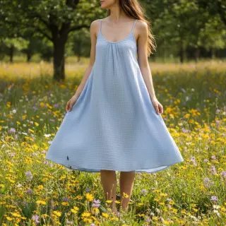 Mușelină blue heaven ORGANIC