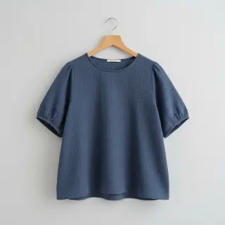 Mușelină jeans blue ORGANIC