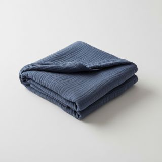 Mușelină jeans blue ORGANIC