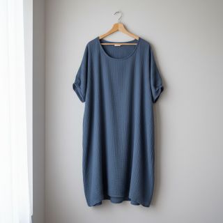 Mușelină jeans blue ORGANIC