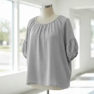 Mușelină light grey ORGANIC