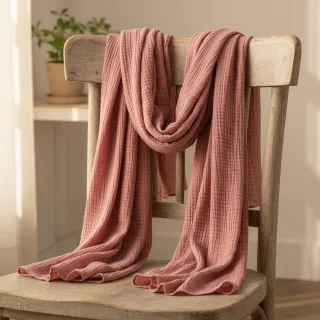 Mușelină mauve ORGANIC
