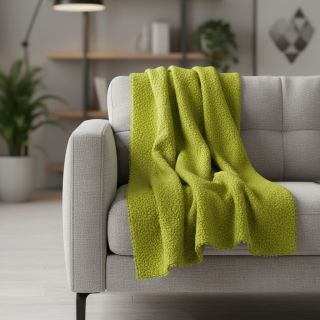 Fleece TEDDY DOUBLE SIDED old lime