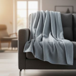 Fleece TEDDY DOUBLE SIDED pale turquoise