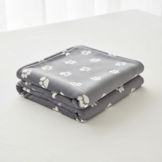 Wellness Fleece Dog paw light grey