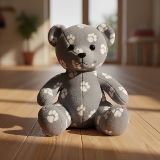 Wellness Fleece Dog paw light grey