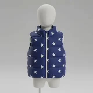 Wellness Fleece Stars blue light blue