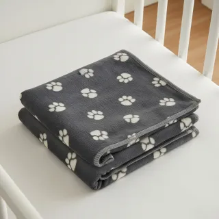 Wellness Fleece Dog paw dark grey