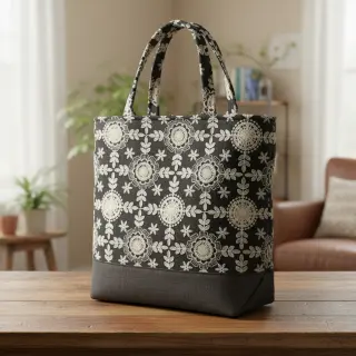 Țesătură din bumbac JEANS EMBROIDERY Niva design D