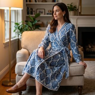 JEANS DENIM Ruffia Flowers design A