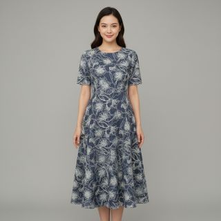 Țesătură din bumbac JEANS EMBROIDERY Lisa design A