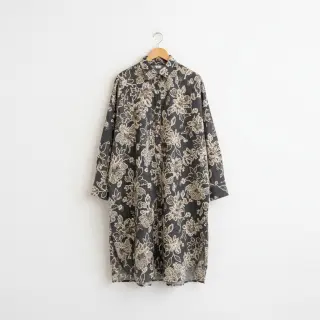 Țesătură din bumbac JEANS EMBROIDERY Bouquet black