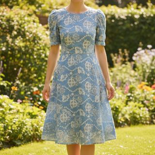 Țesătură din bumbac JEANS Embroidery Buttercup