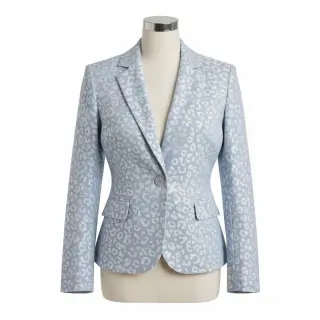 JEANS JACQUARD Animal skin light blue