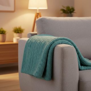 Tricot Knitted jacquard Cably dark green