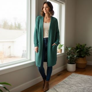 Țesătura tricotata BIG KNIT ocean green