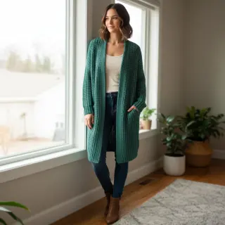 Țesătura tricotata BIG KNIT ocean green