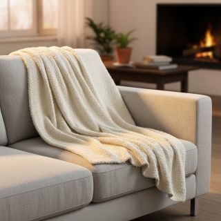 Țesătura tricotata Paris bouclé ecru