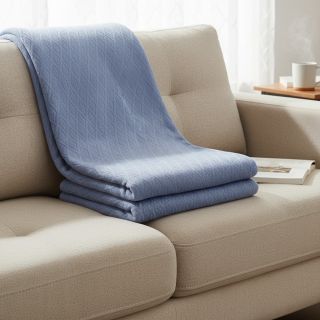 Tricot Knitted jacquard Diamond baby blue