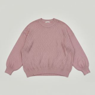 Tricot Knitted jacquard Diamond light pink