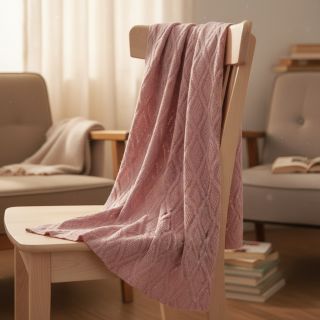 Tricot Knitted jacquard Diamond light pink