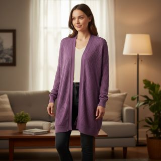 Tricot Knitted jacquard Diamond lavender