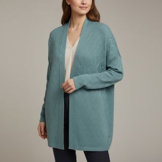 Tricot Knitted jacquard Diamond ocean blue