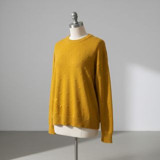 Țesătura tricotata BIG KNIT DOT ochre