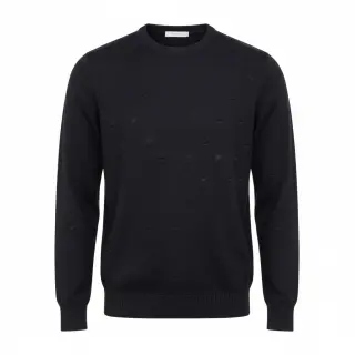 Țesătura tricotata BIG KNIT DOT black