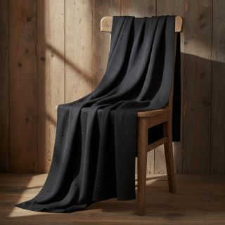 Țesătura tricotata BIG KNIT DOT black