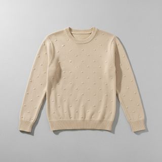 Țesătura tricotata BIG KNIT DOT naturals