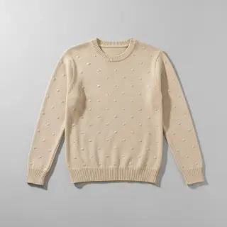 Țesătura tricotata BIG KNIT DOT naturals