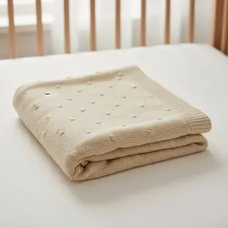Țesătura tricotata BIG KNIT DOT naturals