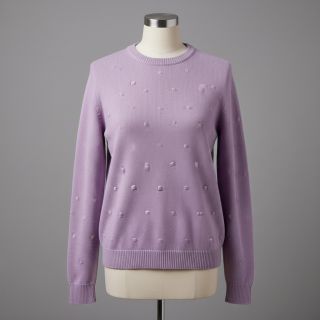 Țesătura tricotata BIG KNIT DOT violet