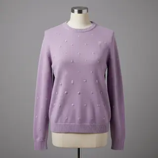 Țesătura tricotata BIG KNIT DOT violet