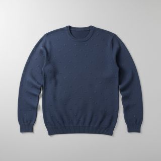 Țesătura tricotata BIG KNIT DOT navy