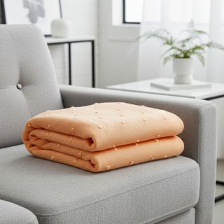 Țesătura tricotata BIG KNIT DOT peach