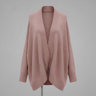 Țesătura tricotata BIG KNIT DOT old pink