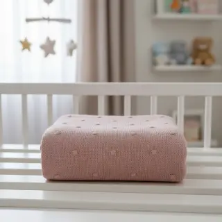 Țesătura tricotata BIG KNIT DOT old pink
