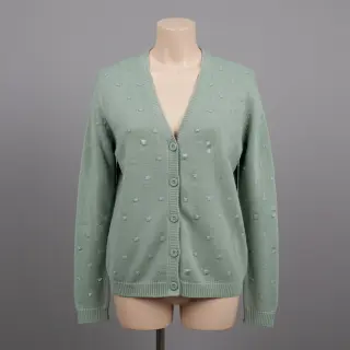Țesătura tricotata BIG KNIT DOT old green