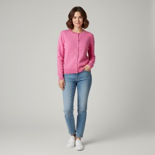 Țesătura tricotata BIG KNIT DOT pink