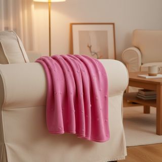 Țesătura tricotata BIG KNIT DOT pink