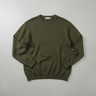 Țesătura tricotata BIG KNIT DOT camo green