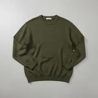 Țesătura tricotata BIG KNIT DOT camo green