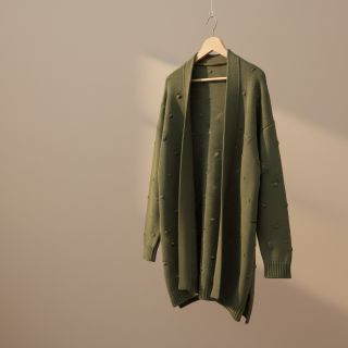 Țesătura tricotata BIG KNIT DOT camo green